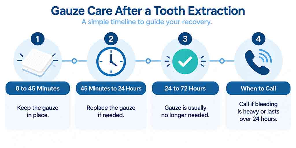 How Long to Keep Gauze in After Tooth Extraction
