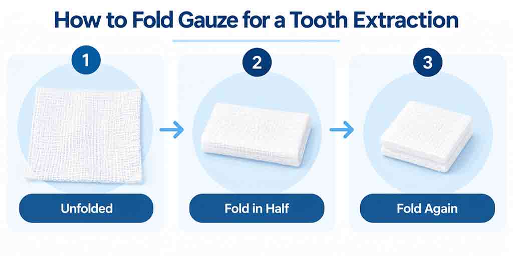 What gauze should I use after a tooth extraction