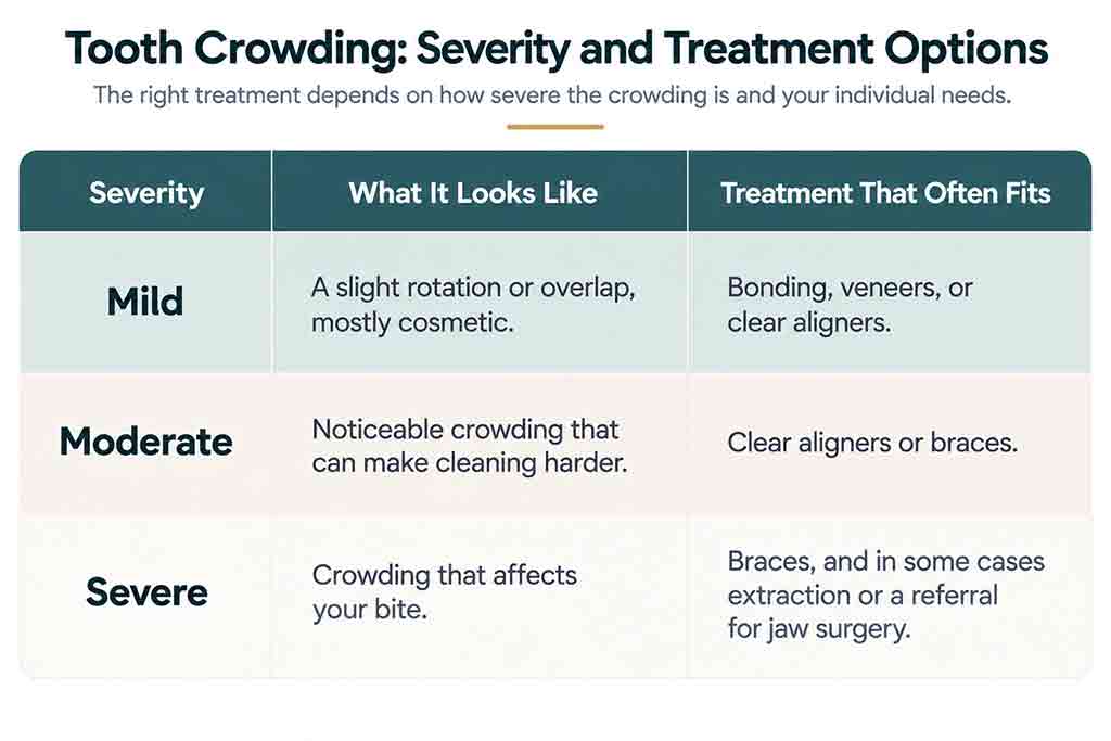 Fixing overlapping teeth